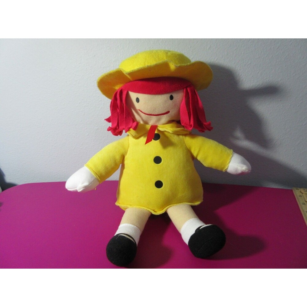Kohl's Cares Madeline Doll Plush Stuffed Figure Doll Yellow Outfit 14"